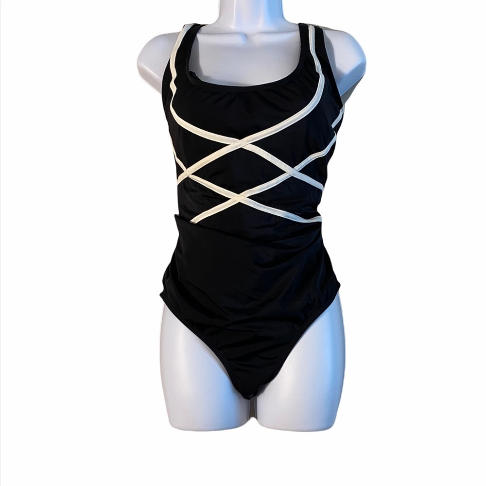 Jessica London One Piece Swimsuit Black Plus 22W